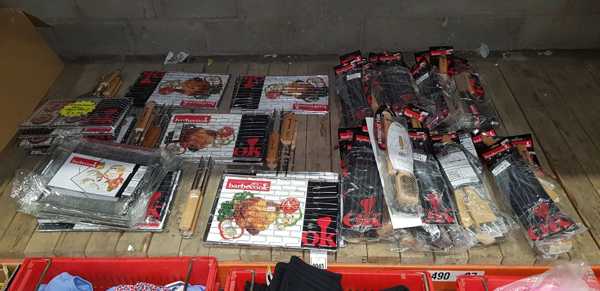 75+ BRAND NEW MIXED LOT TO INCLUDE - BBQ TOOL KIT - BARBECOOK BBQ UTENSILS - BARBECOOK GRILL BASKETS