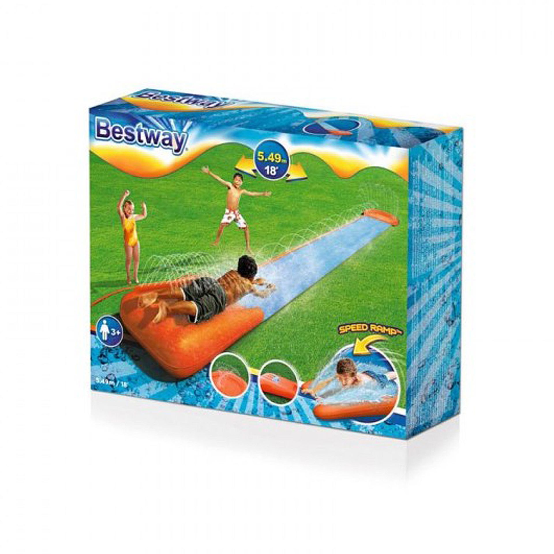 8 X BRAND NEW BESTWAY KIDS H20 GO SINGLE SLIDER WITH RAMP ( SIZE5.49 M - 18TH LENGTH ) 3 X BRAND NEW - Image 3 of 5