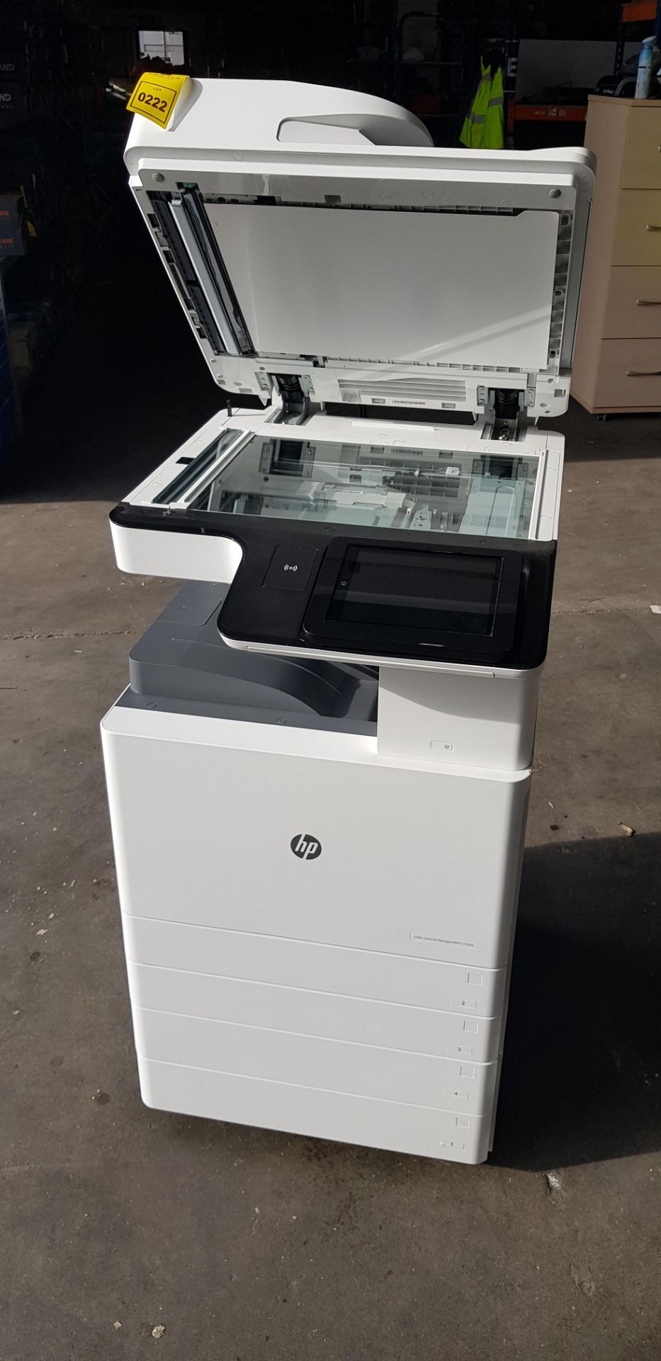1 X HP COLOR LASER JET MANAGED MFP E77830 - PHOTOCOPIER PRINTER - WITH 4 SECTION BOTTOM PAPER
