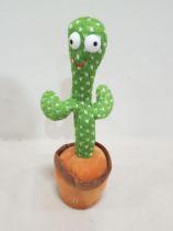 45 X BRAND NEW PACK OF 2 SINGING AND DANCING PLUSH CACTUS - RECORDING FUNCTION - 120 ENGLISH SONGS -
