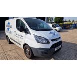 WHITE FORD TRANSIT CUSTOM 270 ECO-TE (DIESEL) REG NO: YK63 EOU, ENGINE SIZE: 2198CC, PANEL VAN,