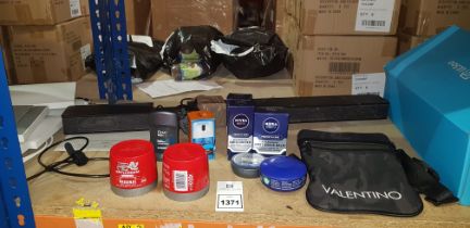 11 PIECE MIXED LOT CONTAINING SONY SOUNDBAR / MAN BAG / NIVEA MOISTURISER AND POST SHAVE BALM /