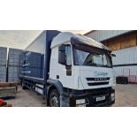 BLUE IVECO STRALIS (DIESEL) REG NO: NX10 BYF, ENGINE SIZE: 7790CC, BOX VAN, FIRST REGISTERED: 04/