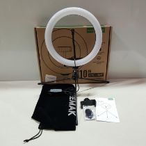 30 X BRAND NEW JEEMAK PC50 10 INCH RING LIGHT WITH TABLETOP 360 DEGREE ROTATABLE STAND AND PHONE