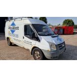 WHITE FORD TRANSIT 100 T30L RWD (DIESEL) REG NO: NA08 EKP, ENGINE SIZE: 2402CC, PANEL VAN, FIRST