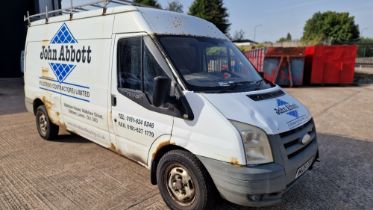 WHITE FORD TRANSIT 100 T30L RWD (DIESEL) REG NO: NA08 EKP, ENGINE SIZE: 2402CC, PANEL VAN, FIRST