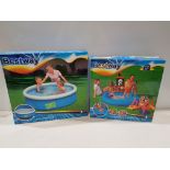 12 PIECE BRAND NEW MIXED POOL LOT CONTAINING 6 X BESTWAY SHIPS AHOY PLAY CENTRE, KIDS PIRATE