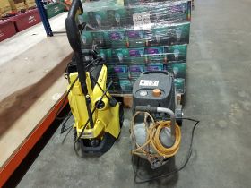 2 PIECE MIXED LOT CONTAINING KARCHER K4 POWER CONTROL - AND 1 X TITAN 24 L AIR COMPRESSOR 1.5 HP OIL