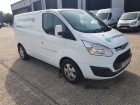 WHITE FORD TRANSIT CUSTOM (DIESEL) PANEL VAN 1995CC- FIRST REGISTERED 9/4/2018 WITH V5 - 1 KEY -