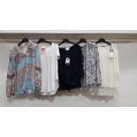 5 PIECE MIXED BRAND NEW CLOTHING LOT CONTAINING 2 X JOSEPH RILKOFF TOPS, 2 X LUISA CERANO TOPS AND 1