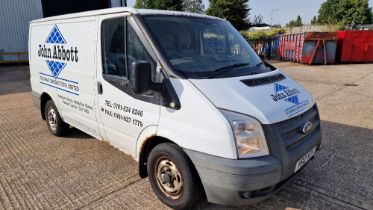 WHITE FORD TRANSIT 100 T250 FWD (DIESEL) REG NO: YS12 YCY, ENGINE SIZE: 2198CC, PANEL VAN, FIRST