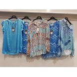 5 PIECE MIXED BRAND NEW CLOTHING LOT CONTAINING 5 X CHARLOTTE SPARRE SHIRTS IN VARIOUS SIZES
