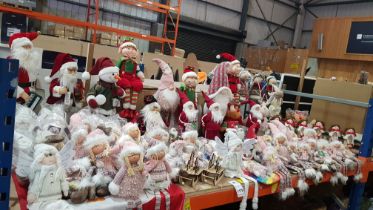 75 + PIECE BRAND NEW MIXED PREMIER CHRISTMAS LOT CONTAINING PLUSH SANTA HOLDING CANDLE / PLUSH SANTA