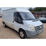 WHITE FORD TRANSIT 100 T350L RWD (DIESEL), REG NO: ND07 YMH, ENGINE SIZE: 2402CC, FIRST REGISTERED