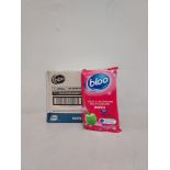 3,528 PIECE LOT CONTAINING BLOO TOILET & BATHROOMS MULTI-SURFACE WIPES, SWEET APPLE FRAGRANCE, 36