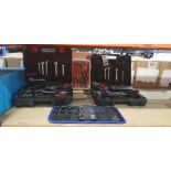 4 X MIXED TOOL SETS TO INCLUDE HAMMERS / SPANNERS / SOCKETS / SCREWDRIVERS / ALLEN KEYS / ETC -