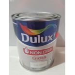 13 X BRAND NEW DULUX NON DRIP GLOSS HIGH SHEEN FOR WOOD AND METAL - WHITE COTTON COLOUR -750 ML