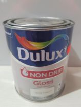 13 X BRAND NEW DULUX NON DRIP GLOSS HIGH SHEEN FOR WOOD AND METAL - WHITE COTTON COLOUR -750 ML