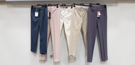 5 PIECE MIXED BRAND NEW PANTS LOT CONTAINING 2 X LOUISA CERANO PANTS, 2 X JOSEPH RILKOFF - 1 X