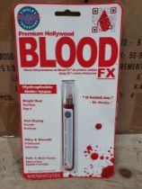 17 X BRAND NEW PREMIUM HOLLYWOOD BLOOD - HYDROPHOBIC - BRIGHT RED - NON DRYING - SAFE AND NON