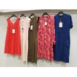 5 PIECE MIXED BRAND NEW CLOTHING LOT CONTAINING 4 X ZYGA DRESSES AND 1 X CHARLOTTE SPARRE DRESS IN