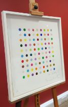 DAMIEN HIRST SIGNED PRINT TITLED 'NINETY COLOUR SPOTS' SCREENPRINT IN COLOURS WITH VARNISH ON WOVE