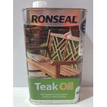 15 X BRAND NEW RONSEAL TEAK OIL - WEATHER PROTECTION - 1 LITRE