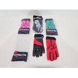 45 PIECE LOT CONTAINING 45 PAIRS OF O NEILLS CHALLENGE GAELIC GLOVES MIX SIZE XLARGE , LARGE,