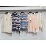 5 PIECE MIXED BRAND NEW CLOTHING LOT CONTAINING 2 X &ISLA BLOUSES, 2 X KINROSS CASHMERE BLOUSES