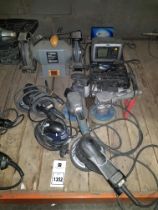 9 PIECE MIXED TOOL LOT CONTAINING DRAPER DREMEL RING STARTER BOOSTER( NO POWER LEAD) - TITAN 200MM