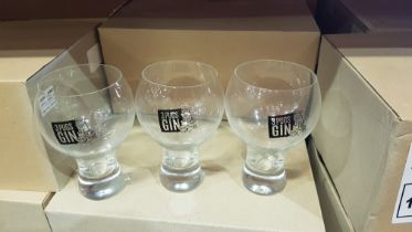 120 X BRAND NEW 3 PUG GIN GLASSES - 520 ML