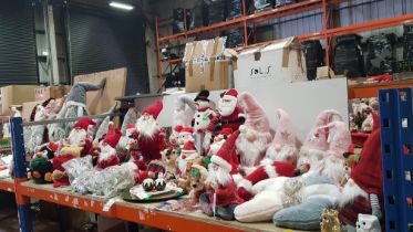 65 + PIECE BRAND NEW MIXED PREMIER CHRISTMAS LOT CONTAINING 40 CM YOGA SANTA SITTING / 53 CM