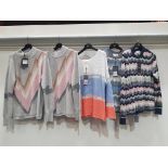 5 PIECE MIXED BRAND NEW CLOTHING LOT CONTAINING 4 X &ISLA BLOUSES AND 1 X KINROSS CASHMERE BLOUSE IN