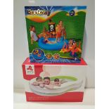 8 PIECE BRAND NEW MIXED POOL LOT CONTAINING 6 X BESTWAY SHIPS AHOY PLAY CENTRE, KIDS PIRATE