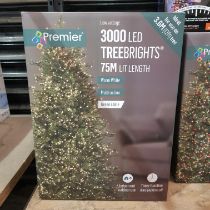 3 X BRAND NEW PREMIER 3000 LED TREEBRIGHTS - 2 IN MULTI-COLOURED AND 1 X WARM WHITE - MULTI ACTION -