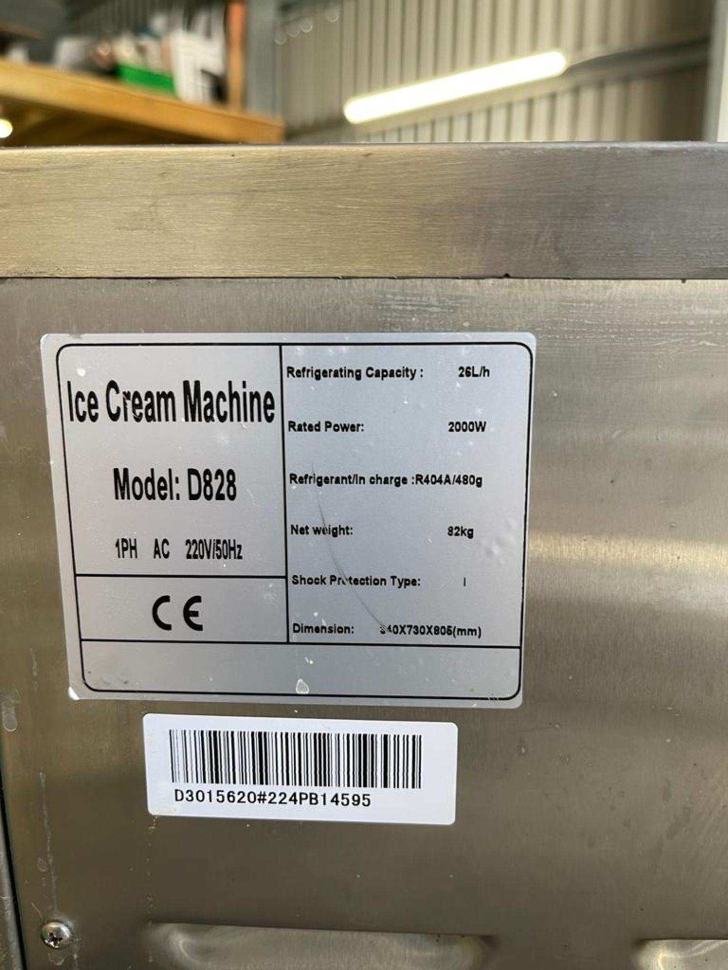 1 X STAINLESS STEEL COOLFIRS ICE CREAM MAKER MODEL: D828 *** NOTE THIS ITEM IS LOCATED IN CROYDON - Image 3 of 4