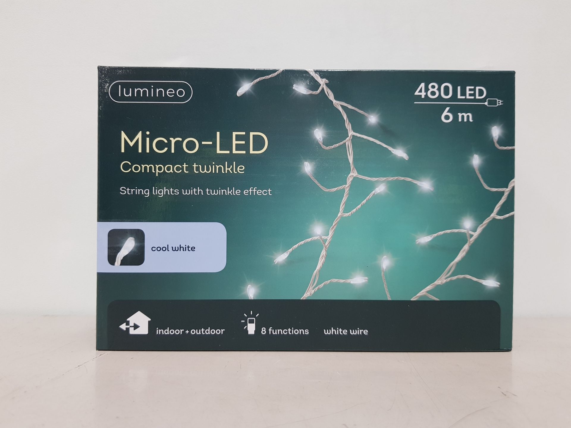 10 X BRAND NEW LUMINEO MICRO-LED 480 LED COMPACT TWINKLE LIGHTS IN COOL WHITE - 6M LENGTH