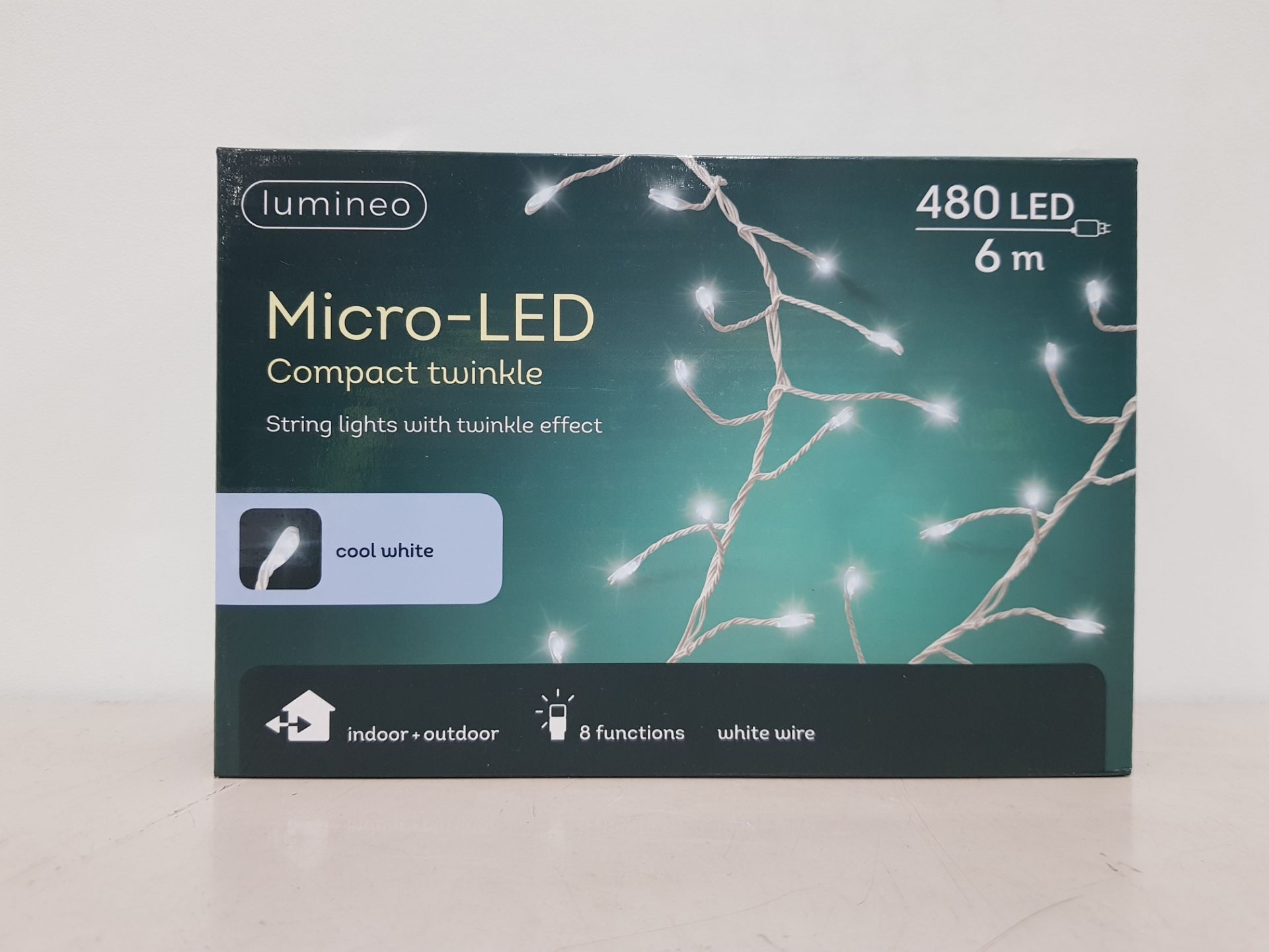10 X BRAND NEW LUMINEO MICRO-LED 480 LED COMPACT TWINKLE LIGHTS IN COOL WHITE - 6M LENGTH