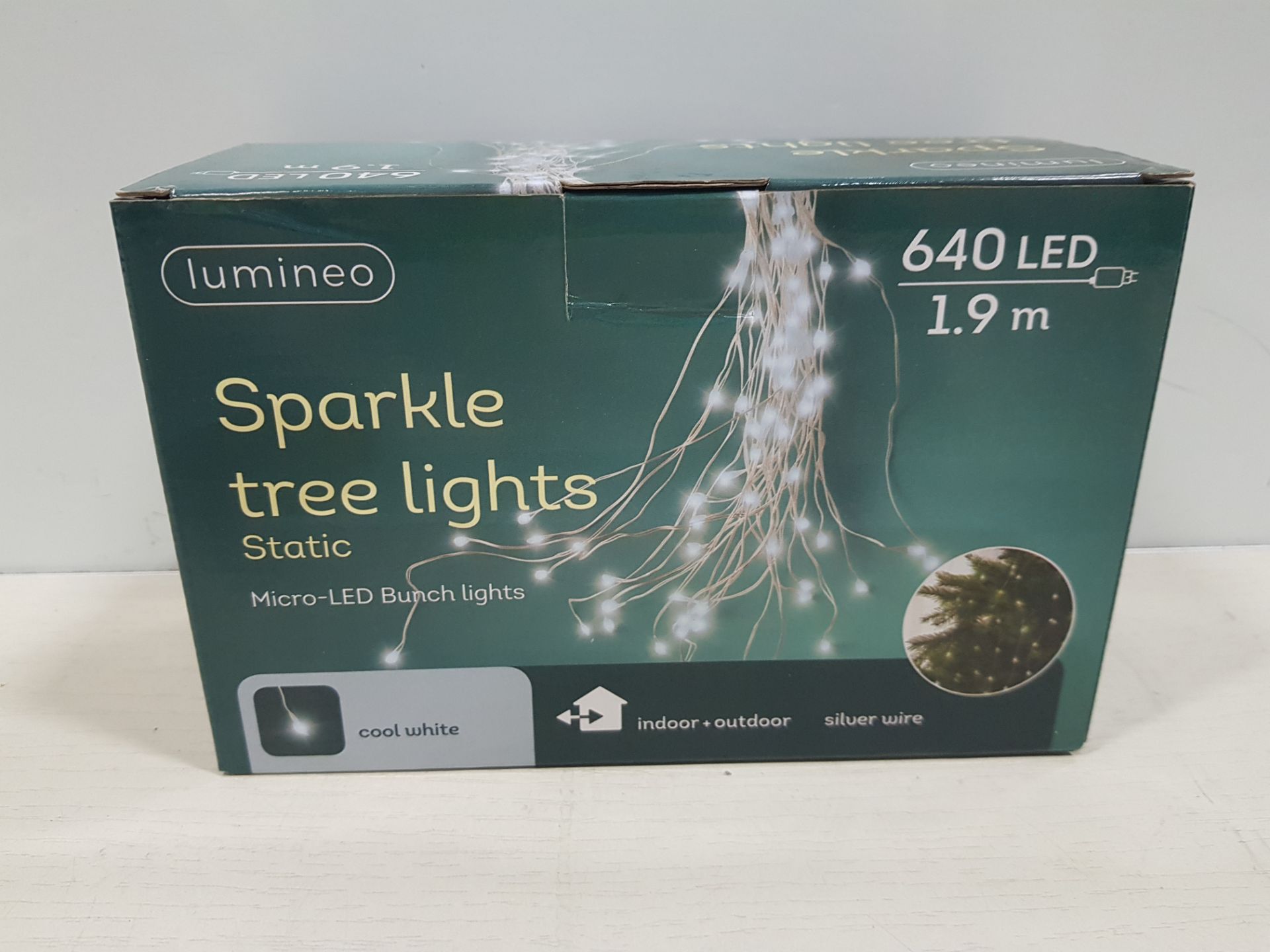 21 X LUMINEO 640 LED SPARKLE TREE LIGHTS - STATIC - MICRO-LED BUNCH LIGHTS - IN COOL WHITE