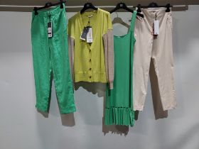 10 PIECE MIXED BRAND NEW RIANI CLOTHING LOT CONTAINING PANTS, DRESSES, CARDIGAN AND BLOUSE ALL IN