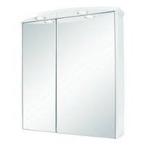 20 X BRAND NEW WICKES CONTEMPORARY ILLUMINATED DOUBLE MIRROR CABINETS - 650X600X220MM -