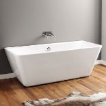 1 X BRAND NEW APRIL EPPLEBY FREESTANDING THIN RIM BACK TO WALL BATH - NOT IN BOX ( CODE : 74001-