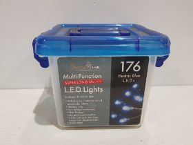 7 X SNOWTIME MULTI-FUNCTION 12m 176 LED MULTI-COLOURED AND BLUE LIGHTS