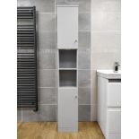 6X BRAND NEW BATH STORE IKOMA C AND E TALL UNIT IN PEARL GREY 182X32X30 - 29436N/4556