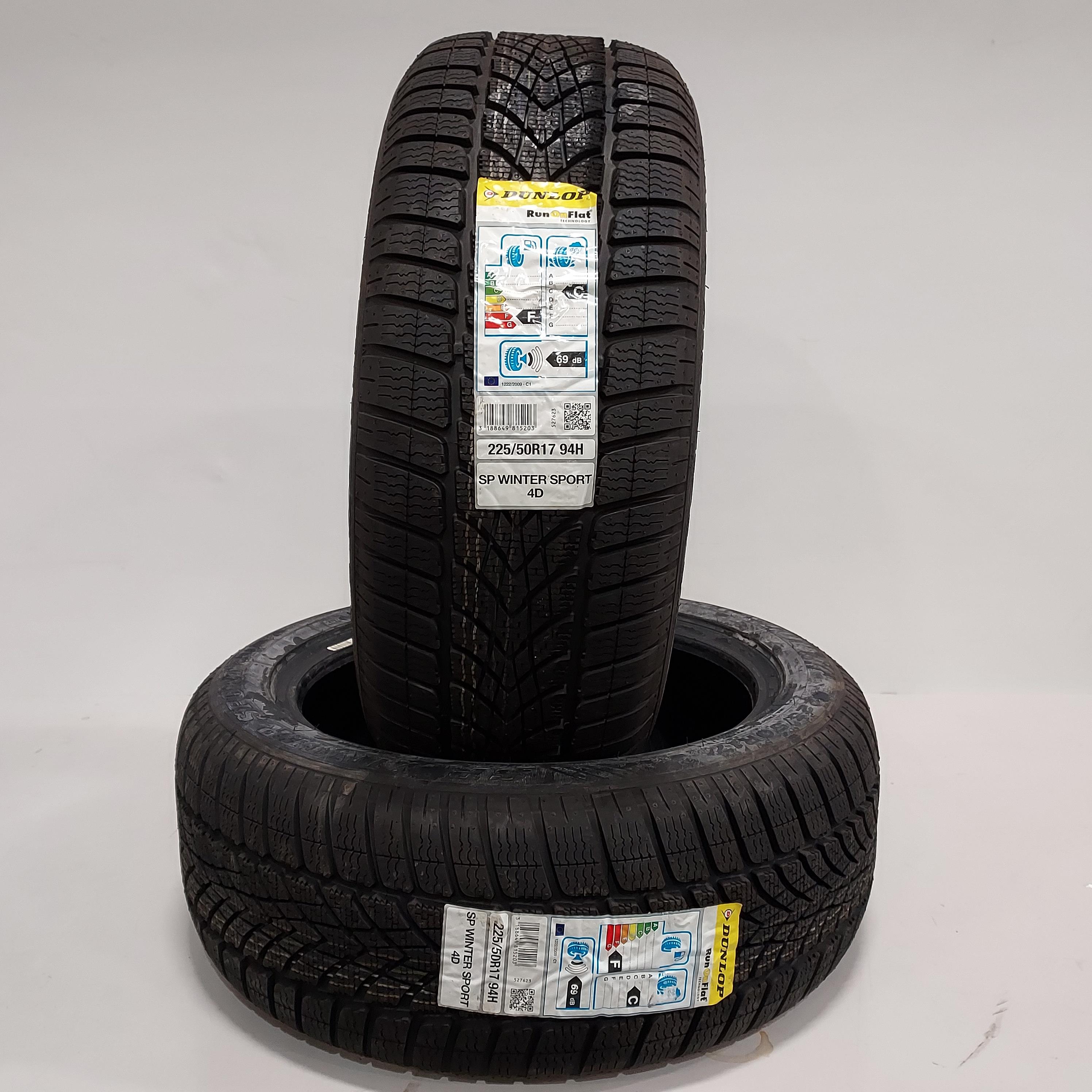 2 X BRAND NEW DUNLOP SP WINTER SPORT 4D TYRES - SIZE - 225/50R17 94H