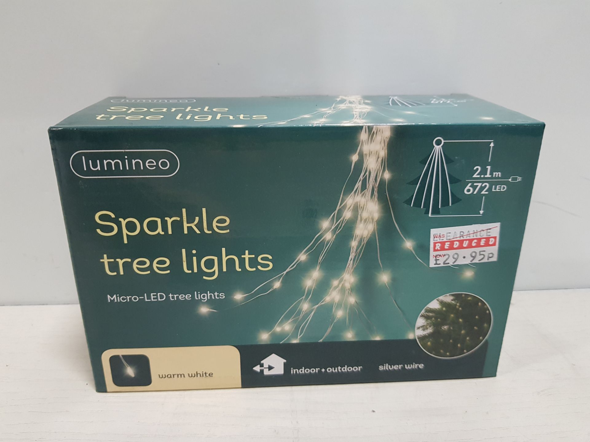 20 X LUMINEO 672 LED SPARKLE TREE LIGHTS - STATIC- MICRO LED BUNCH LIGHTS - IN WARM WHITE