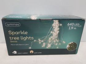 20 X LUMINEO 640 LED SPARKLE TREE LIGHTS - STATIC - MICRO LED BUNCH LIGHTS - IN WARM WHITE