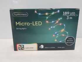 20 X LUMINEO 189 LED MICRO LED STRING LIGHTS - MULTI-COLOURED- 3 METER