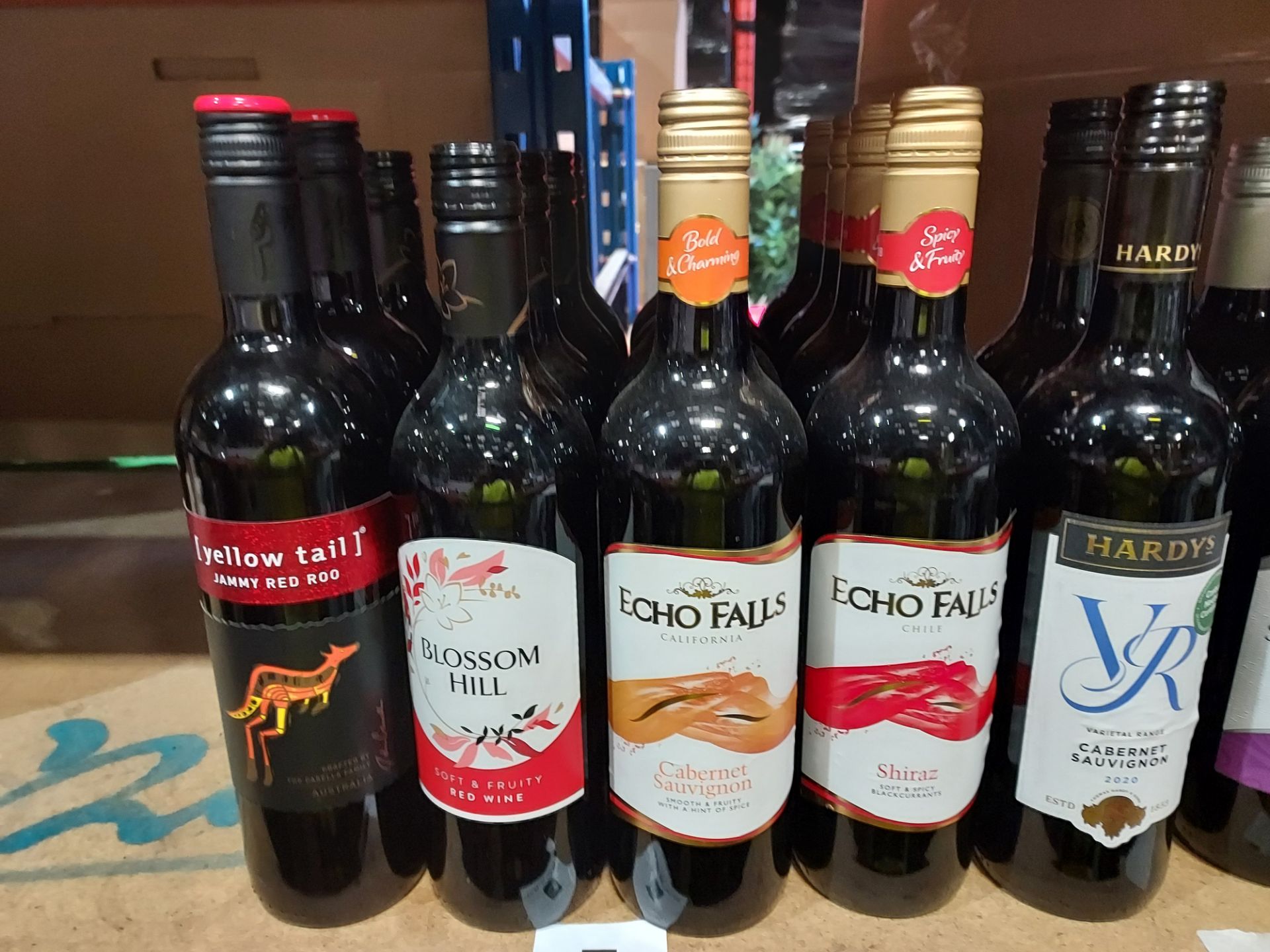 17 PIECE BRAND NEW MIXED RED WINE LOT CONTAINING ECHO FALLS IN VARIOUS FLAVOURS - BLOSSOM HILL -