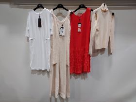 10 PIECE MIXED BRAND NEW RIANI CLOTHING LOT CONTAINING KNITTED DRESS, VELVET STYLE DRESS, KNITTTED